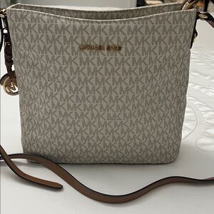 Michael Kors Tan Monogram Shoulder Bag